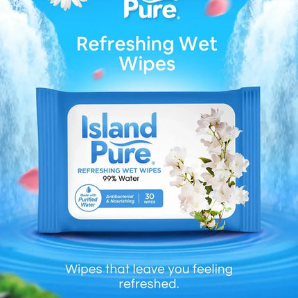 Island Pure Refreshing Wet Wipes 30s