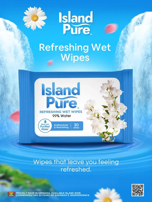 Island Pure Refreshing Wet Wipes 30s