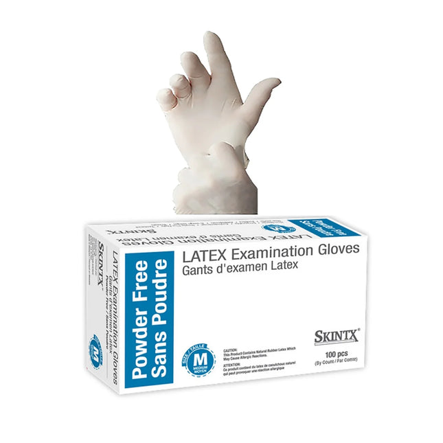 Skintx Fit Latex Exam Glove Powder Free Large 100's
