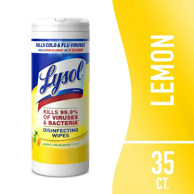 Lysol Disinfecting Wipes Lemon & Lime Blossom 35's