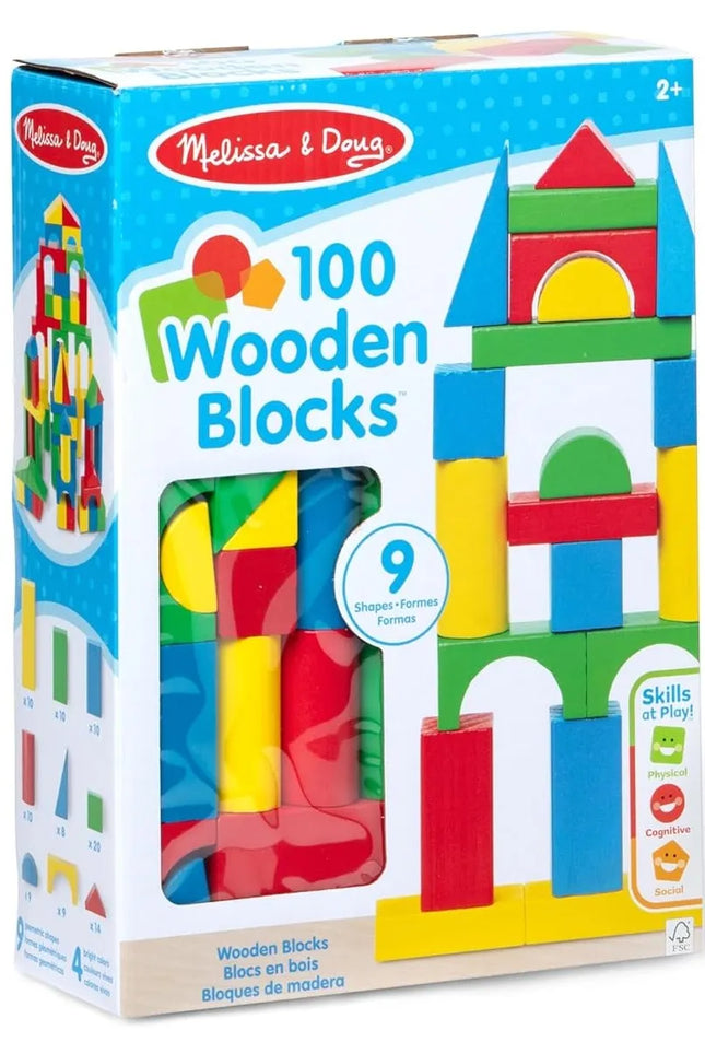 Melissa & Doug 100 Wooden Blocks