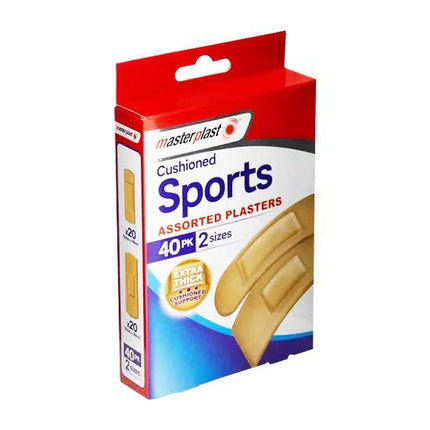 Masterplast Sports Plasters  2 sizes 40pk