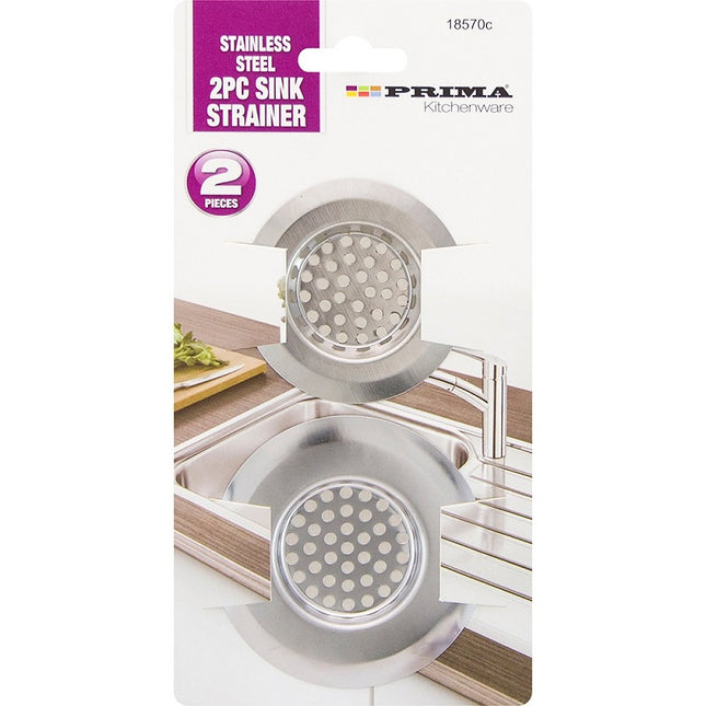 Prima Stainless Steel 2Pc Sink Strainer