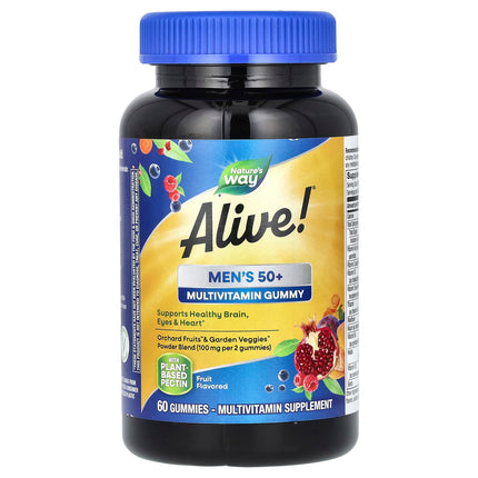 Nature's Way Alive Men's 50+ Gummy  60 Gummies