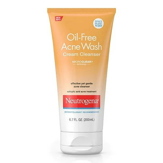 Neutrogena Cream Cleanser Oil Free Acne Wash 200ml