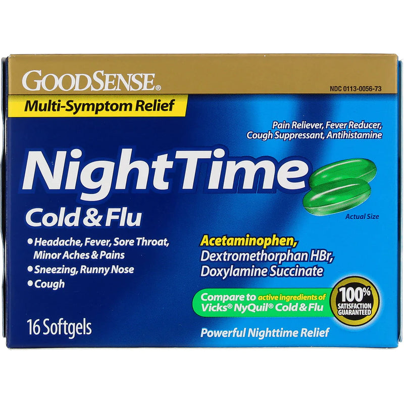 GoodSense NightTime Multi-Sympton  Softgels 16's