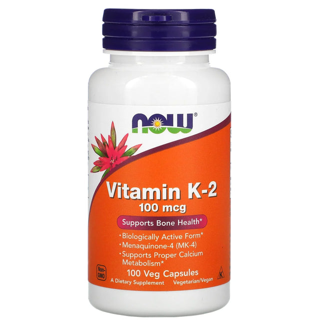 NOW Vitamin K-2 100mcg Capsules 100s