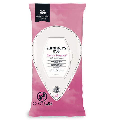 Summers Eve Simply Sensitive Cloths 32's