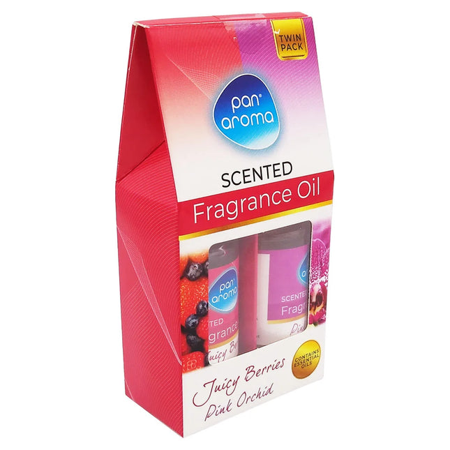 Pan Aroma Juicy Berries & Pink Orchid Scented Fragrance Oil 2pk