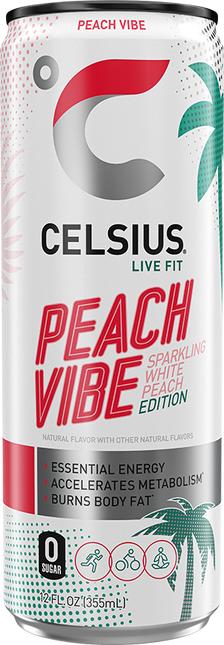 Celsius Peach Vibe Energy Drink 355ml