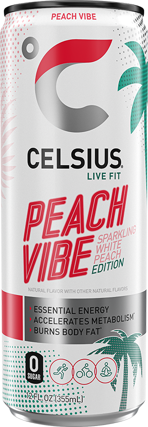 Celsius Peach Vibe Energy Drink 355ml