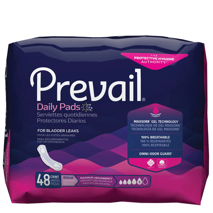 Prevail Bladder Control Incontinence Pads 48ct