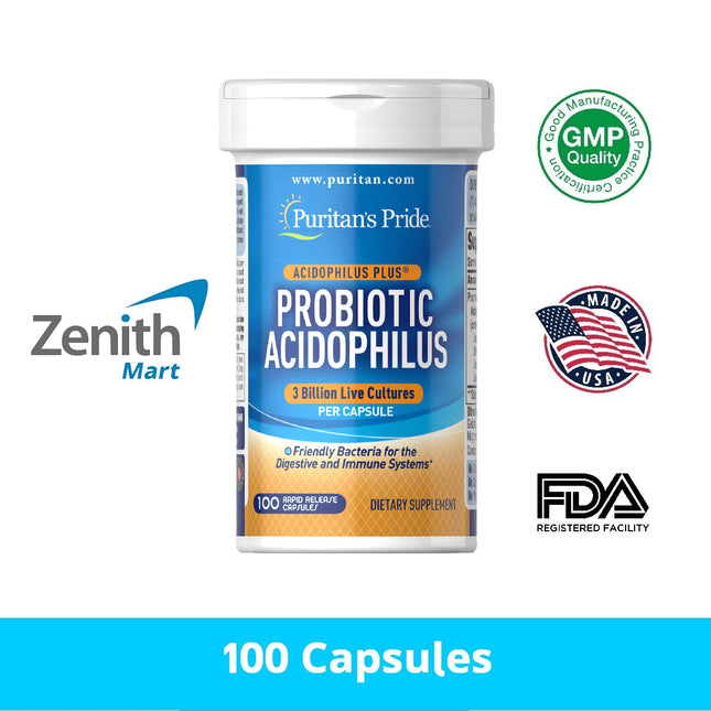 Puritan's Pride Probiotic Acidophilus Capsules 100's