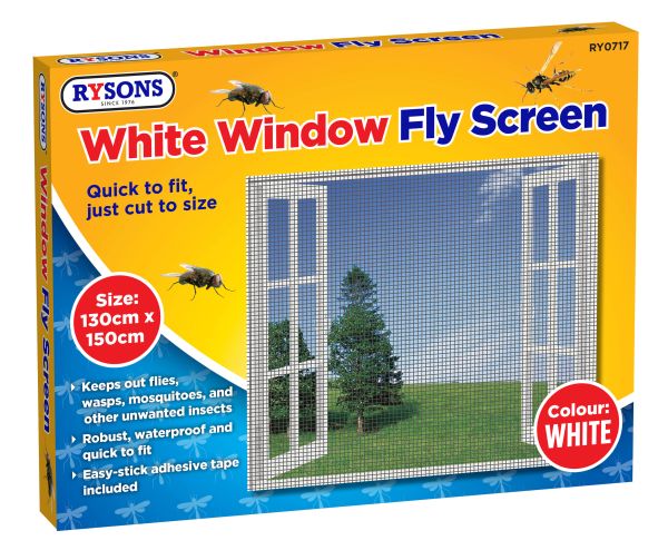 Rysons White Window Fly Screen 130cm x 150cm