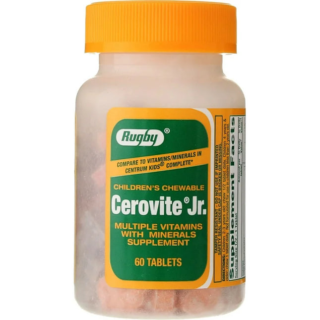 Rugby Cerovite JR. M/Vitamins Chewable Tabs 60's