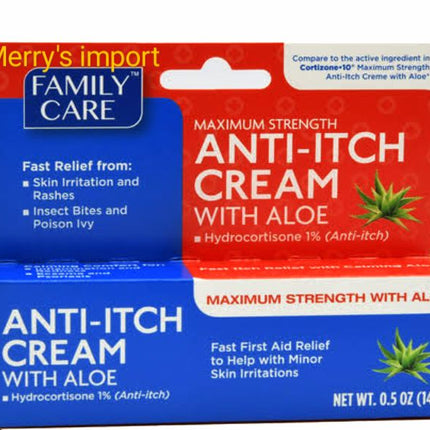 Family Care Anti-Itch Cream with Aloe 0.5oz