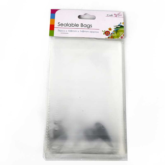 Sil A6 Self Adhesive Clear Bags  36pcs