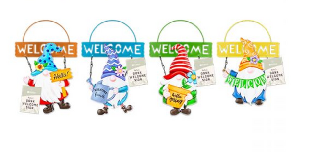 Rowan Metal Gonk Welcome Sign Asst