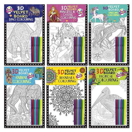 ARTBOX 3D VELVET BOARD ANIMAL COLOURING