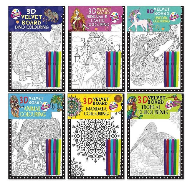 ARTBOX 3D VELVET BOARD ANIMAL COLOURING