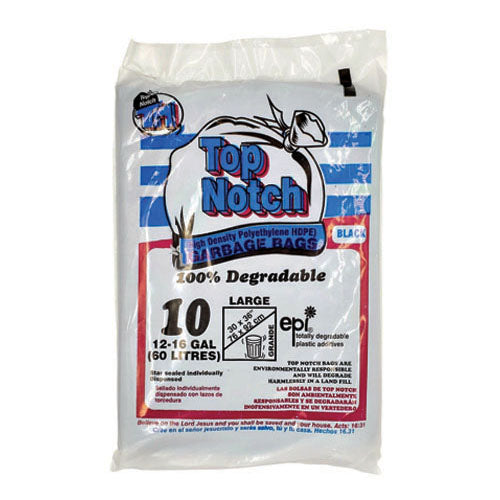 Top Notch Large Black Garbage 100 litres 10's