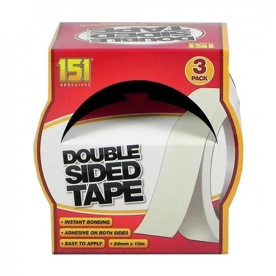 151 Double Sided Tape 24mm X 8m 3pk