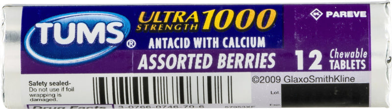 Tums Antacid Asst. Berries 12roll