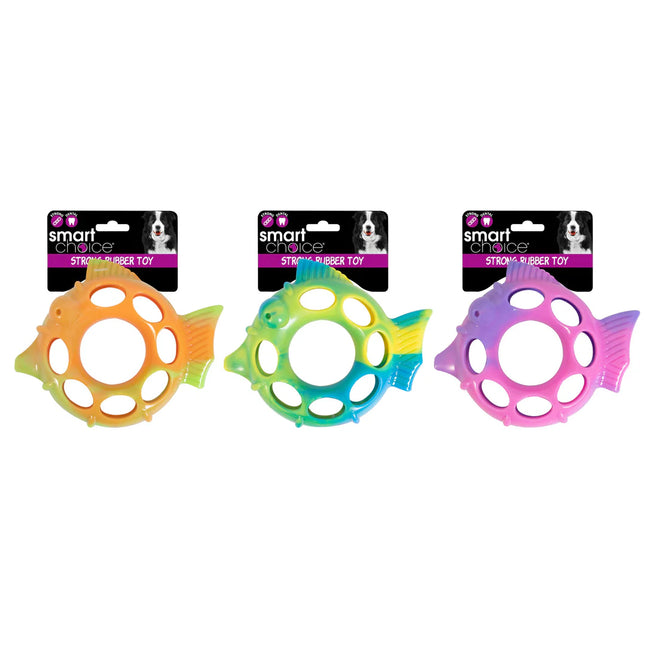 SMART CHOICE STRONG RUBBER FISH TOY ASSTS COLOURS