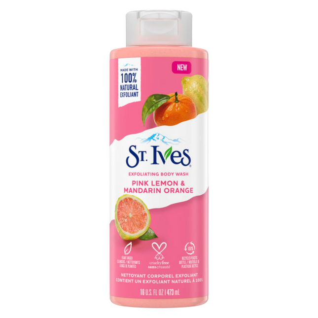 St.Ives Exfoliating Body Wash Pink Lemon & Mandarin Orange 16oz