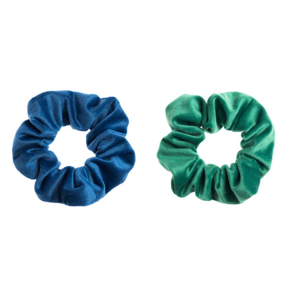 Scrunchies  Green /Velvet 2pk