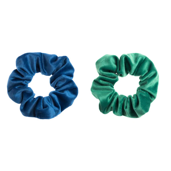 Scrunchies  Green /Velvet 2pk