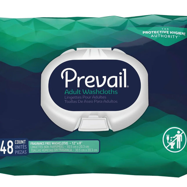 Prevail Adult Washcloths With Aloe 12" x  8"