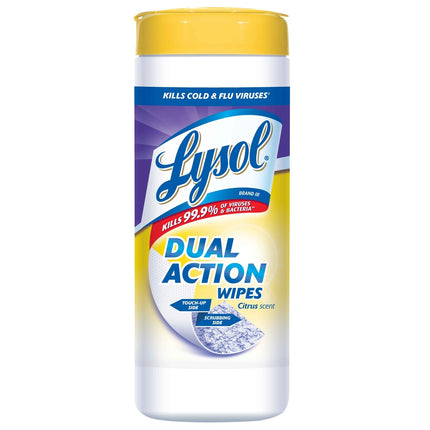 Lysol Dual Action Disinfecting Wipes Citrus 35's