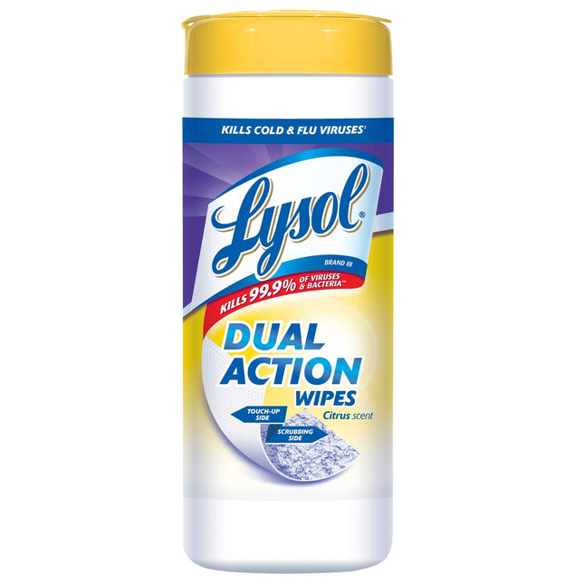 Lysol Dual Action Disinfecting Wipes Citrus 35's