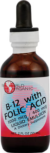 World Organic B12 W Folic Acid 2oz