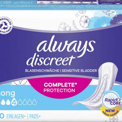 ALWAYS DISCREET PADE LONG 10 PADS