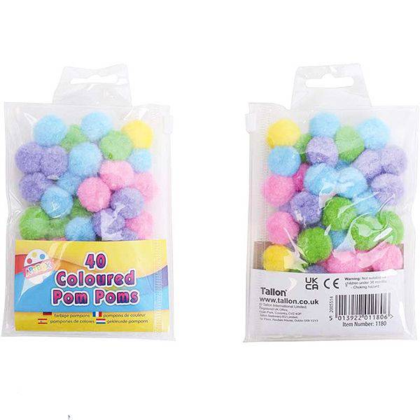 Artbox Coloured Pom Poms 100pc