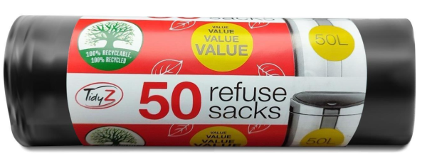 TIDYZ ROLL BIN BAGS 50'S