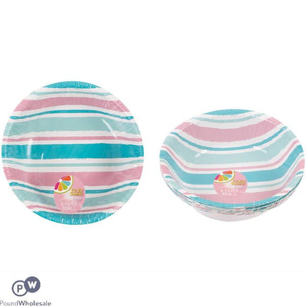 BELLO STRIPE LOLLY PAPER BOWL 8PK