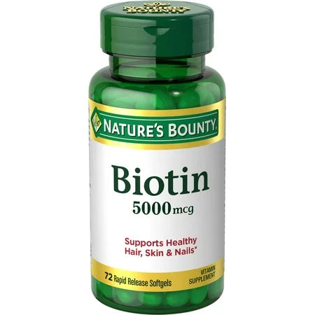 Nature's Bounty Biotin 5000mcg  72 RR Soft Gels