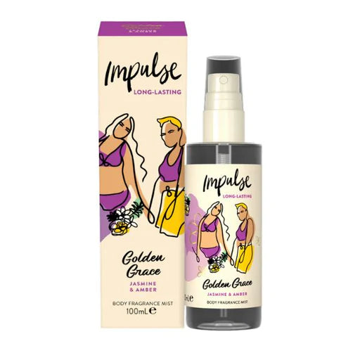 IMPULSE BODY MIST GOLDEN GRACE JASMIN & AMBER 100ML