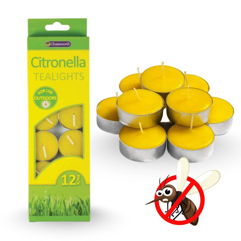 Chatsworth Citronella Tealights Candle 12pk