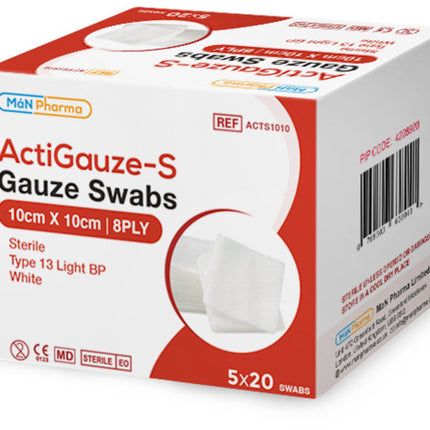ActiGauze-S 10cm x10cm 8ply