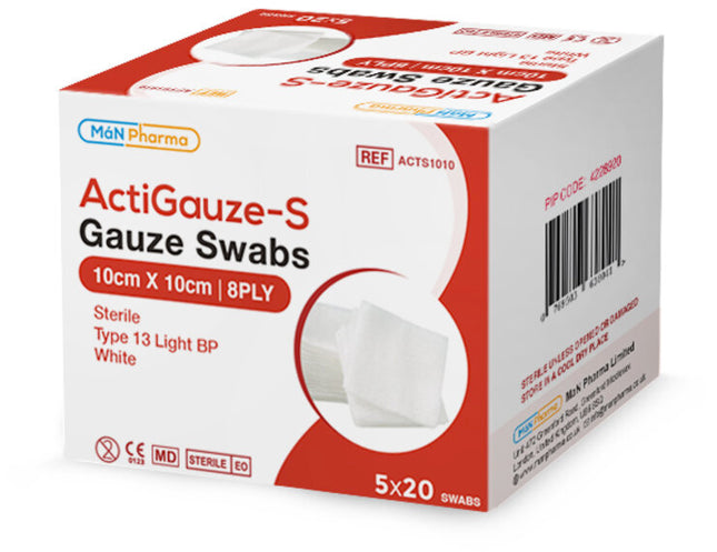 ActiGauze-S 10cm x10cm 8ply