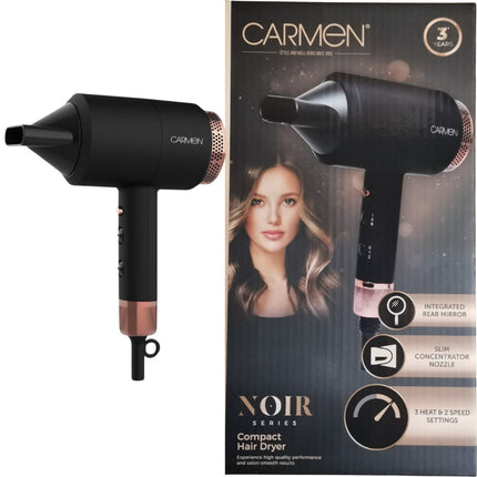 Carmen Noir Series 1800W Hair Dryer