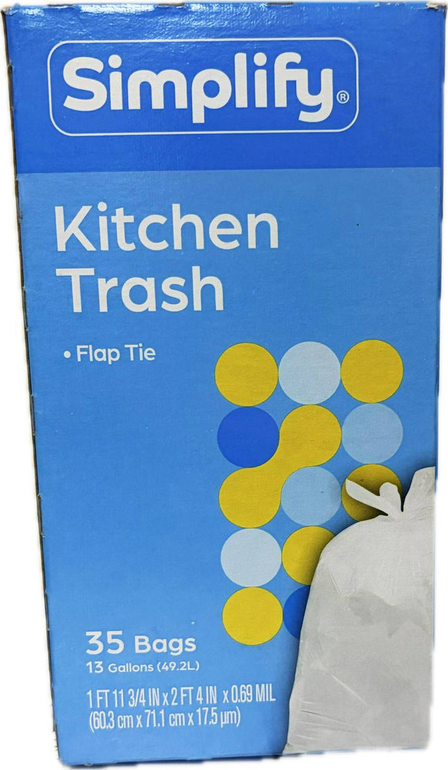 Simplify Outdoor Trash Bag Black 20ct