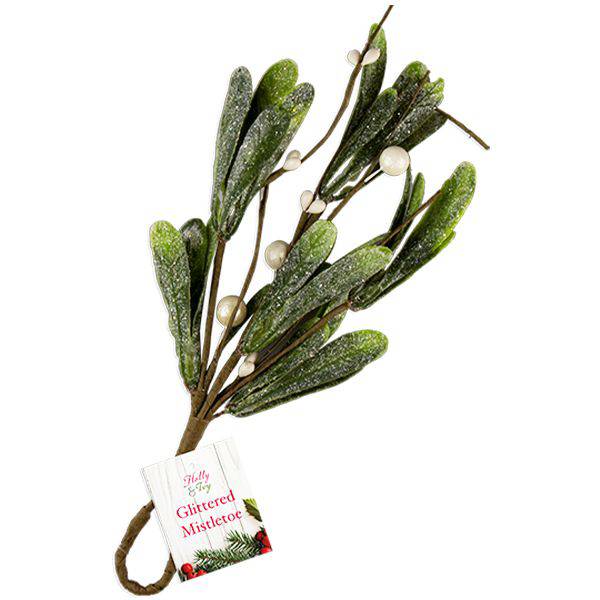 Holly & Ivy Glittered Mistletoe