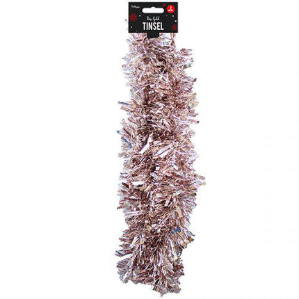 Christmas Rose Gold Tinsel 2m