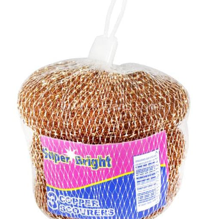 Super Bright Copper Scourers 3pk