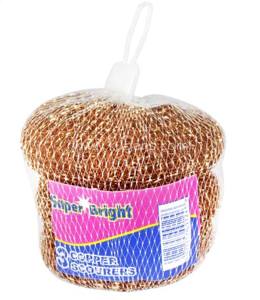 Super Bright Copper Scourers 3pk